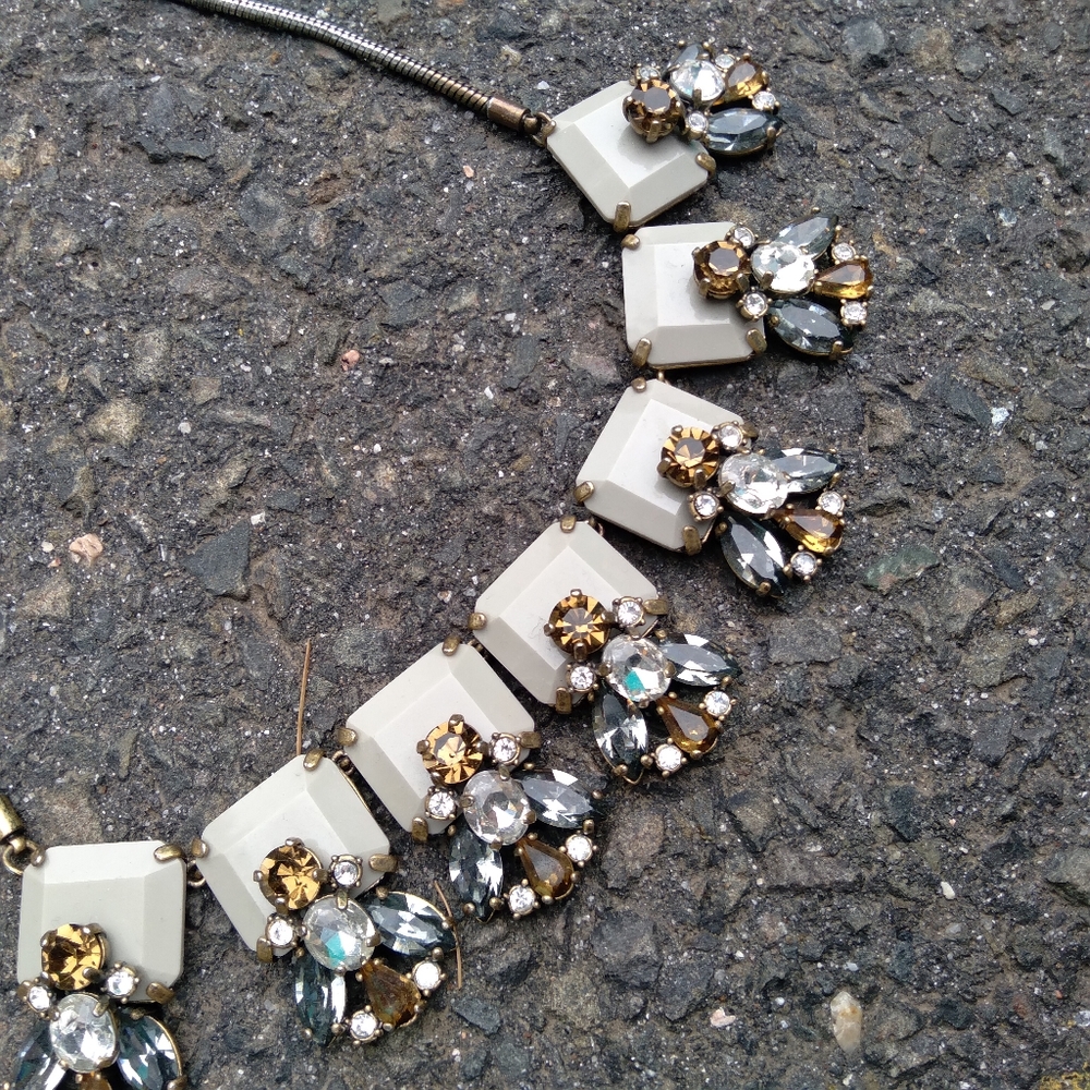 Chunky statement beaded necklace